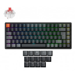 Keychron K2 Version 3 näppäimistö Universaali USB + RF Wireless + Bluetooth Pohjoismainen Musta, Hiili