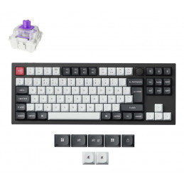 Keychron Q3 HE näppäimistö Universaali USB + RF Wireless + Bluetooth Pohjoismainen Musta, Hiili