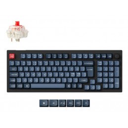 Keychron V5 Max näppäimistö Universaali USB + RF Wireless + Bluetooth Pohjoismainen Musta, Hiili