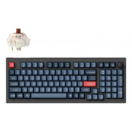 Keychron V5 Max näppäimistö Universaali RF Wireless + Bluetooth Musta, Harmaa