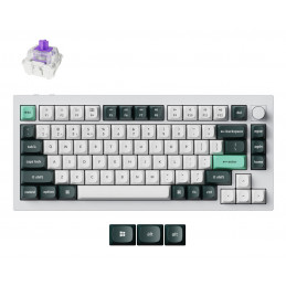 Keychron Q1 HE näppäimistö Universaali USB + RF Wireless + Bluetooth QWERTY Pohjoismainen Valkoinen
