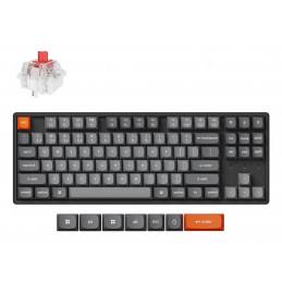 Keychron K8 Max näppäimistö Universaali USB + RF Wireless + Bluetooth QWERTY Pohjoismainen Musta