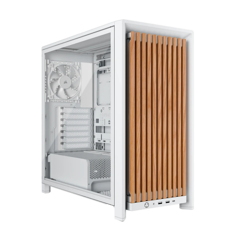 Corsair FRAME 4000D WOOD RS Midi Tower Puu, Valkoinen