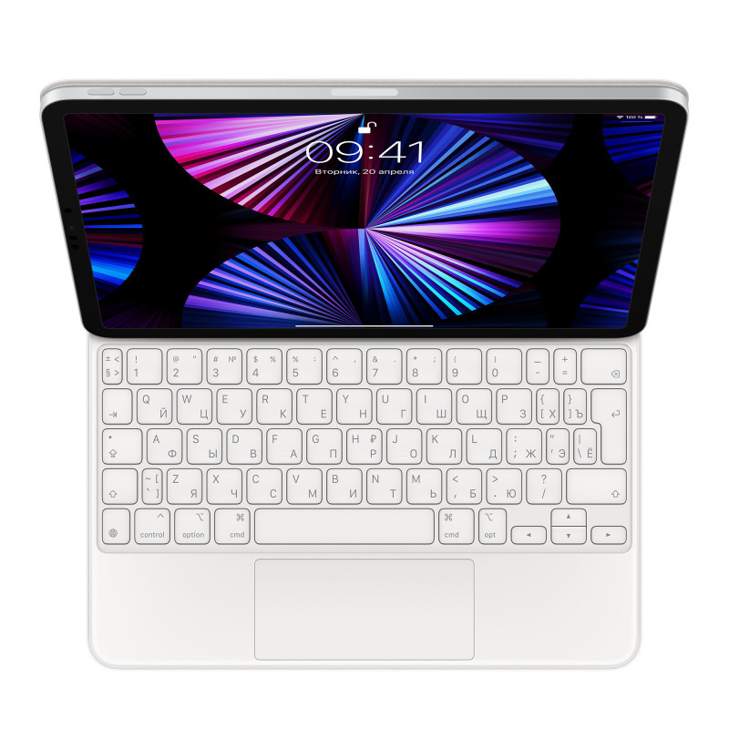Apple MJQJ3RS A mobiililaitteiden näppäimistö QWERTY Venäjä Valkoinen