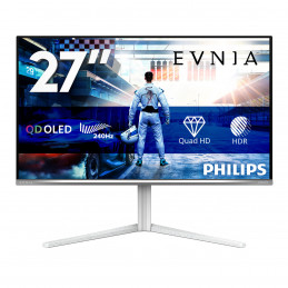 Philips Evnia 6000 27M2N6501L 00 tietokoneen litteä näyttö 67,3 cm (26.5") 2560 x 1440 pikseliä Quad HD QD-OLED Valkoinen