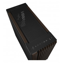 ASUS ProArt PA602 Wood Edition Modern Black - Metal Panel Midi Tower Musta, Puu