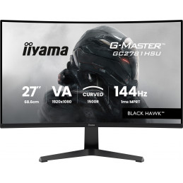 iiyama G-MASTER GC2781HSU-B1 27" 144H tietokoneen litteä näyttö 68,6 cm (27") 1920 x 1080 pikseliä Musta