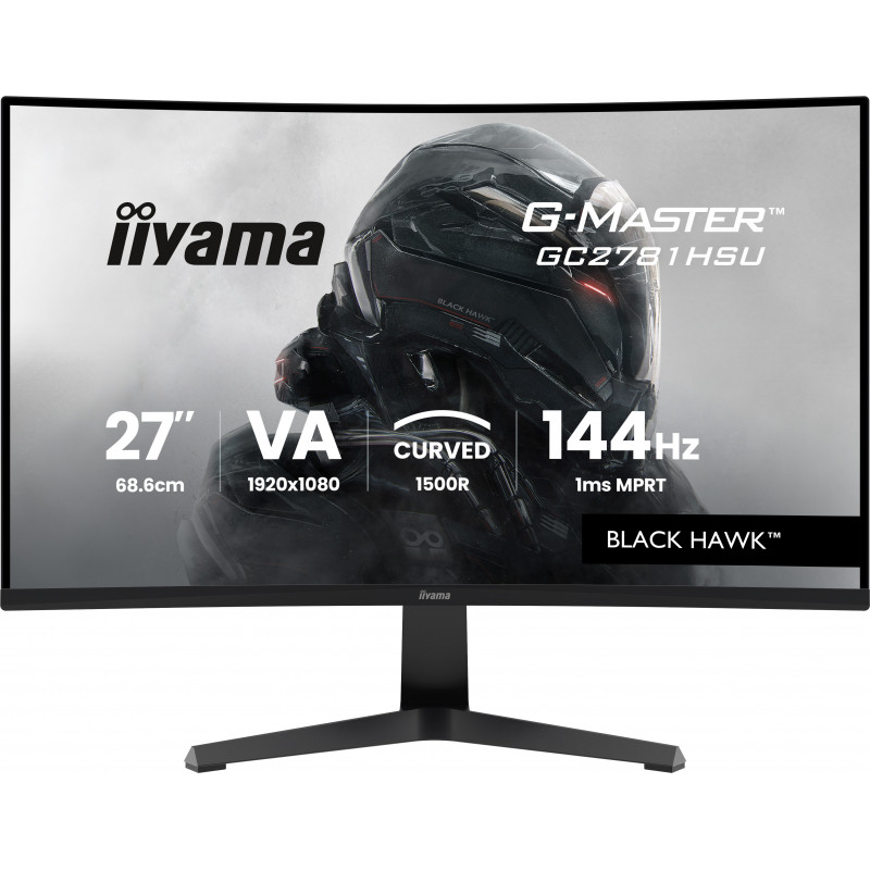 iiyama G-MASTER GC2781HSU-B1 27" 144H tietokoneen litteä näyttö 68,6 cm (27") 1920 x 1080 pikseliä Musta