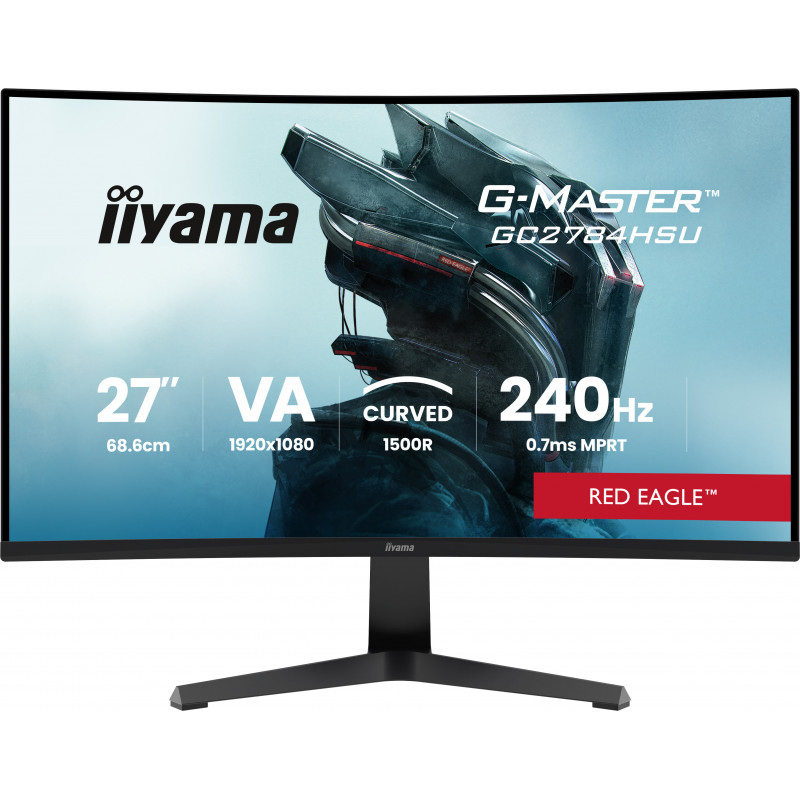 iiyama G-MASTER GC2784HSU-B1 27" 240H tietokoneen litteä näyttö 68,6 cm (27") 1920 x 1080 pikseliä Musta