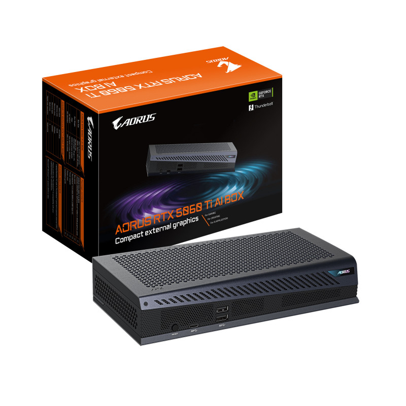 GIGABYTE AORUS RTX 5060 Ti AI BOX GeForce RTX 5060 Ti Musta