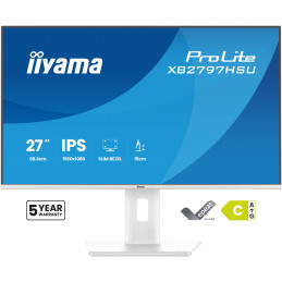 iiyama ProLite XB2797HSU-W1 tietokoneen litteä näyttö 68,6 cm (27") 1920 x 1080 pikseliä Full HD LED Valkoinen