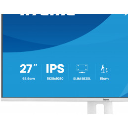 iiyama ProLite XB2797HSU-W1 tietokoneen litteä näyttö 68,6 cm (27") 1920 x 1080 pikseliä Full HD LED Valkoinen