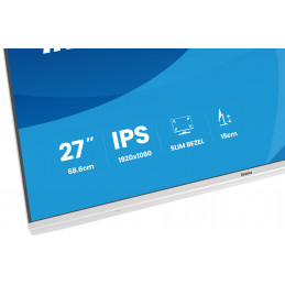 iiyama ProLite XB2797HSU-W1 tietokoneen litteä näyttö 68,6 cm (27") 1920 x 1080 pikseliä Full HD LED Valkoinen