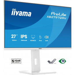 iiyama ProLite XB2797QSU-W1 tietokoneen litteä näyttö 68,6 cm (27") 2560 x 1440 pikseliä Quad HD LED Valkoinen