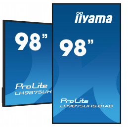 iiyama LH9875UHS-B1AG infonäyttö Digitaalinen litteä infotaulu 2,48 m (97.5") LED Wi-Fi 500 cd m² 4K Ultra HD Musta