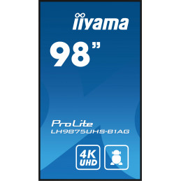 iiyama LH9875UHS-B1AG infonäyttö Digitaalinen litteä infotaulu 2,48 m (97.5") LED Wi-Fi 500 cd m² 4K Ultra HD Musta