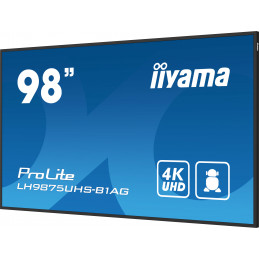 iiyama LH9875UHS-B1AG infonäyttö Digitaalinen litteä infotaulu 2,48 m (97.5") LED Wi-Fi 500 cd m² 4K Ultra HD Musta