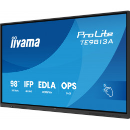 iiyama TE9813A-B2AG infonäyttö Kioskimalli 2,48 m (97.5") Wi-Fi 500 cd m² 4K Ultra HD Musta Kosketusnäyttö Sisäänrakennettu