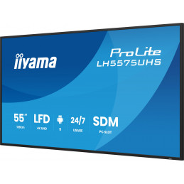 iiyama LH5575UHS-B2AG infonäyttö Digitaalinen litteä infotaulu 138,7 cm (54.6") LCD Wi-Fi 500 cd m² 4K Ultra HD Musta
