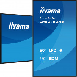 iiyama LH5075UHS-B2AG infonäyttö Digitaalinen litteä infotaulu 125,7 cm (49.5") LCD Wi-Fi 500 cd m² 4K Ultra HD Musta
