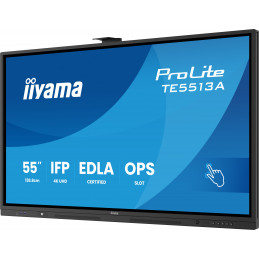 iiyama TE5513A-B2AG infonäyttö Interaktiivinen litteä paneeli 138,7 cm (54.6") Wi-Fi 500 cd m² 4K Ultra HD Musta Kosketusnäyttö