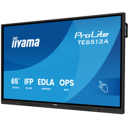 iiyama TE6513A-B2AG infonäyttö Interaktiivinen litteä paneeli 163,8 cm (64.5") Wi-Fi 500 cd m² 4K Ultra HD Musta Kosketusnäyttö