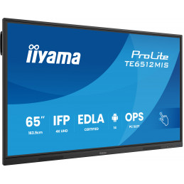iiyama TE6512MIS-B4AG infonäyttö Kioskimalli 165,1 cm (65") LCD Wi-Fi 400 cd m² 4K Ultra HD Musta Kosketusnäyttö