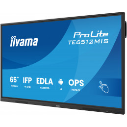 iiyama TE6512MIS-B4AG infonäyttö Kioskimalli 165,1 cm (65") LCD Wi-Fi 400 cd m² 4K Ultra HD Musta Kosketusnäyttö