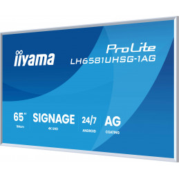 iiyama LH6581UHSG-1AG infonäyttö Digitaalinen litteä infotaulu 163,8 cm (64.5") Wi-Fi 500 cd m² 4K Ultra HD Valkoinen