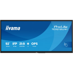 iiyama TE9218UWI-B1AG infonäyttö Kioskimalli 2,32 m (91.5") LED Wi-Fi 500 cd m² 5K Ultra HD Musta Kosketusnäyttö