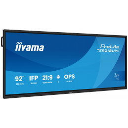 iiyama TE9218UWI-B1AG infonäyttö Kioskimalli 2,32 m (91.5") LED Wi-Fi 500 cd m² 5K Ultra HD Musta Kosketusnäyttö