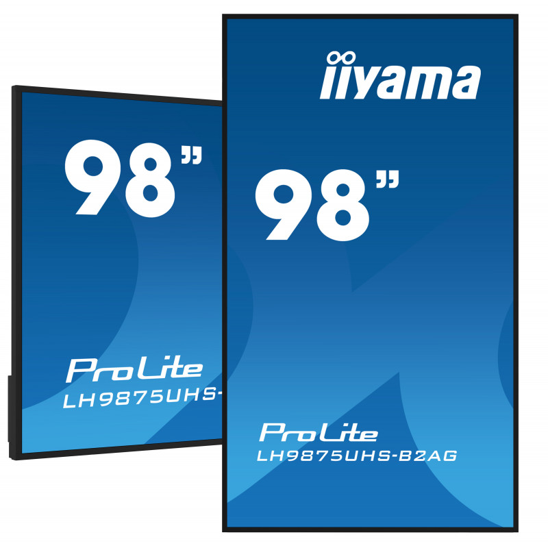 iiyama LH9875UHS-B2AG infonäyttö Digitaalinen litteä infotaulu 2,48 m (97.5") LED Wi-Fi 500 cd m² 4K Ultra HD Musta