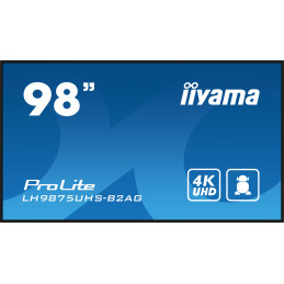 iiyama LH9875UHS-B2AG infonäyttö Digitaalinen litteä infotaulu 2,48 m (97.5") LED Wi-Fi 500 cd m² 4K Ultra HD Musta