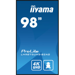 iiyama LH9875UHS-B2AG infonäyttö Digitaalinen litteä infotaulu 2,48 m (97.5") LED Wi-Fi 500 cd m² 4K Ultra HD Musta