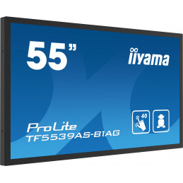 iiyama TF5539AS-B1AG infonäyttö Kioskimalli 138,7 cm (54.6") LED 435 cd m² 4K Ultra HD Musta Kosketusnäyttö Sisäänrakennettu