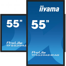 iiyama TF5539AS-B1AG infonäyttö Kioskimalli 138,7 cm (54.6") LED 435 cd m² 4K Ultra HD Musta Kosketusnäyttö Sisäänrakennettu