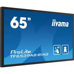 iiyama TF6539AS-B1AG infonäyttö Kioskimalli 163,8 cm (64.5") LED 435 cd m² 4K Ultra HD Musta Kosketusnäyttö Sisäänrakennettu