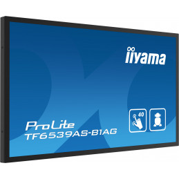iiyama TF6539AS-B1AG infonäyttö Kioskimalli 163,8 cm (64.5") LED 435 cd m² 4K Ultra HD Musta Kosketusnäyttö Sisäänrakennettu