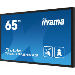 iiyama TF6539AS-B1AG infonäyttö Kioskimalli 163,8 cm (64.5") LED 435 cd m² 4K Ultra HD Musta Kosketusnäyttö Sisäänrakennettu