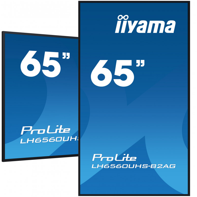 iiyama LH6560UHS-B2AG infonäyttö Digitaalinen A-taulu 163,8 cm (64.5") LED Wi-Fi 500 cd m² 4K Ultra HD Musta Sisäänrakennettu
