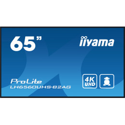 iiyama LH6560UHS-B2AG infonäyttö Digitaalinen A-taulu 163,8 cm (64.5") LED Wi-Fi 500 cd m² 4K Ultra HD Musta Sisäänrakennettu