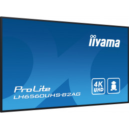 iiyama LH6560UHS-B2AG infonäyttö Digitaalinen A-taulu 163,8 cm (64.5") LED Wi-Fi 500 cd m² 4K Ultra HD Musta Sisäänrakennettu