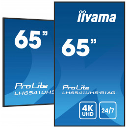 iiyama LH6541UHS-B1AG infonäyttö 163,8 cm (64.5") LCD 500 cd m² 4K Ultra HD Musta 24 7