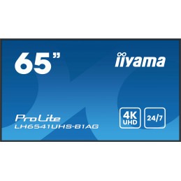 iiyama LH6541UHS-B1AG infonäyttö 163,8 cm (64.5") LCD 500 cd m² 4K Ultra HD Musta 24 7