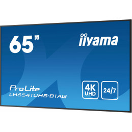 iiyama LH6541UHS-B1AG infonäyttö 163,8 cm (64.5") LCD 500 cd m² 4K Ultra HD Musta 24 7