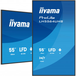 iiyama LH5564UHS-B1AG infonäyttö Digitaalinen litteä infotaulu 139,7 cm (55") Wi-Fi 500 cd m² 4K Ultra HD Musta