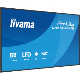 iiyama LH5564UHS-B1AG infonäyttö Digitaalinen litteä infotaulu 139,7 cm (55") Wi-Fi 500 cd m² 4K Ultra HD Musta