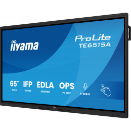 iiyama TE6515A-B1AG infonäyttö Interaktiivinen litteä paneeli 163,8 cm (64.5") Wi-Fi 550 cd m² 4K Ultra HD Musta Kosketusnäyttö