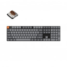 Keychron K5 Max näppäimistö Universaali USB + RF Wireless + Bluetooth Musta, Harmaa