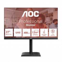 AOC E4 U27E4CV tietokoneen litteä näyttö 68,6 cm (27") 3840 x 2160 pikseliä 4K Ultra HD LED Musta